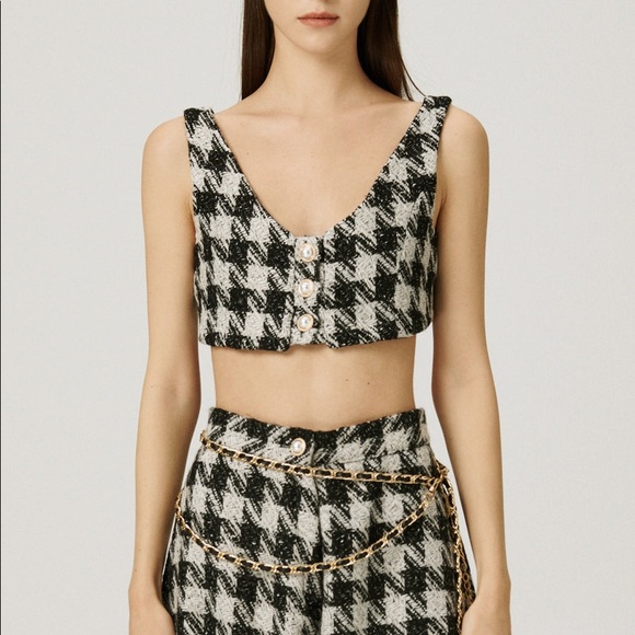Houndstooth tweed top - Picture 4 of 10